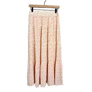 Vintage Y2K Hot Kiss Dainty Floral Boho Tiered Maxi Skirt Large Phoebe‎ Buffy